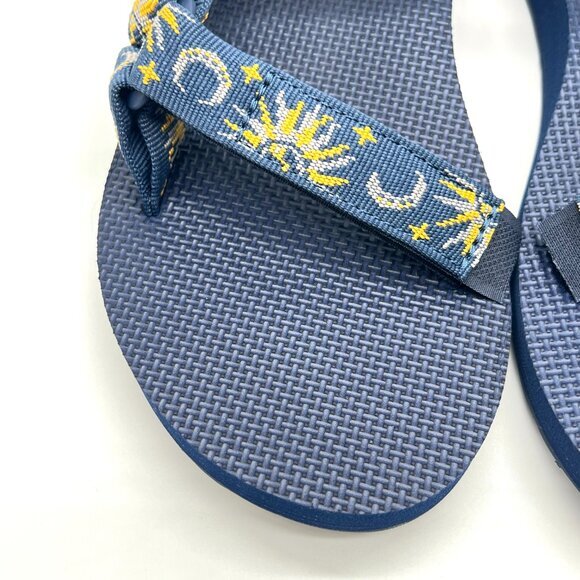 Teva Womens Size 9 Navy Blue Gold Original Universal Sun Moon Celestial Sandals - Picture 4 of 13